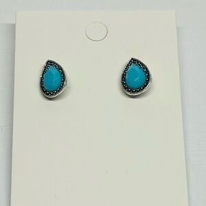 NWOT Teardrop Turquoise Stud Earrings